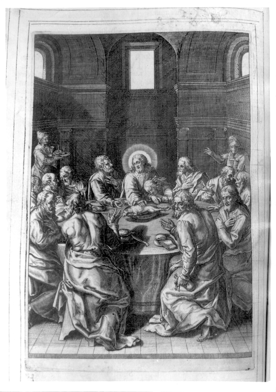 ultima cena (stampa) di Sadeler Raphael I (prima metà sec. XVII)