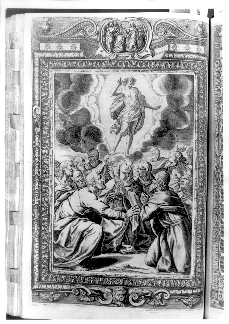 incredulità di San Tommaso (stampa, elemento d'insieme) - ambito italiano (prima metà sec. XVII)