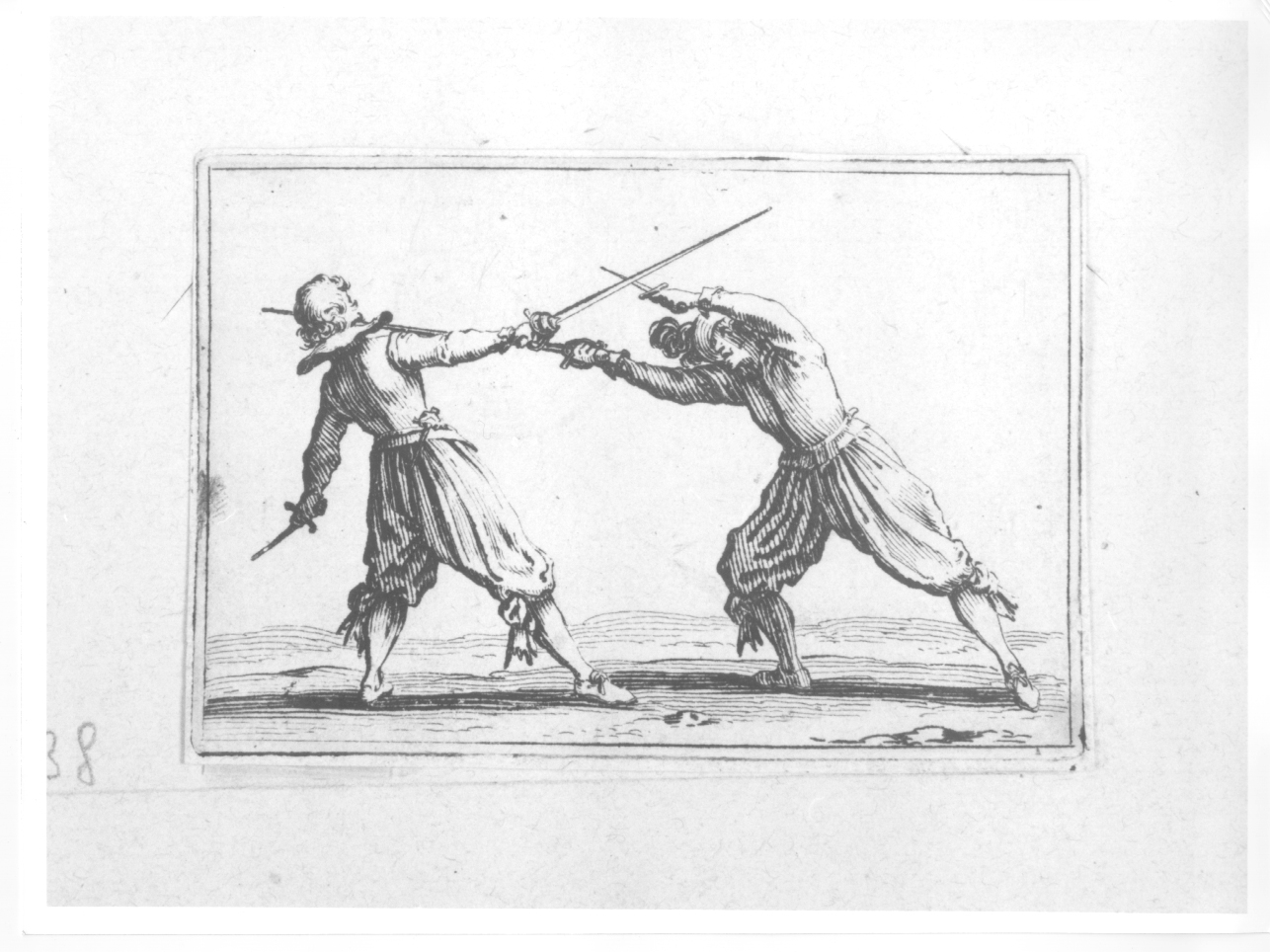 duello, duello tra due guerrieri (stampa) di Callot Jacques (primo quarto sec. XVII)