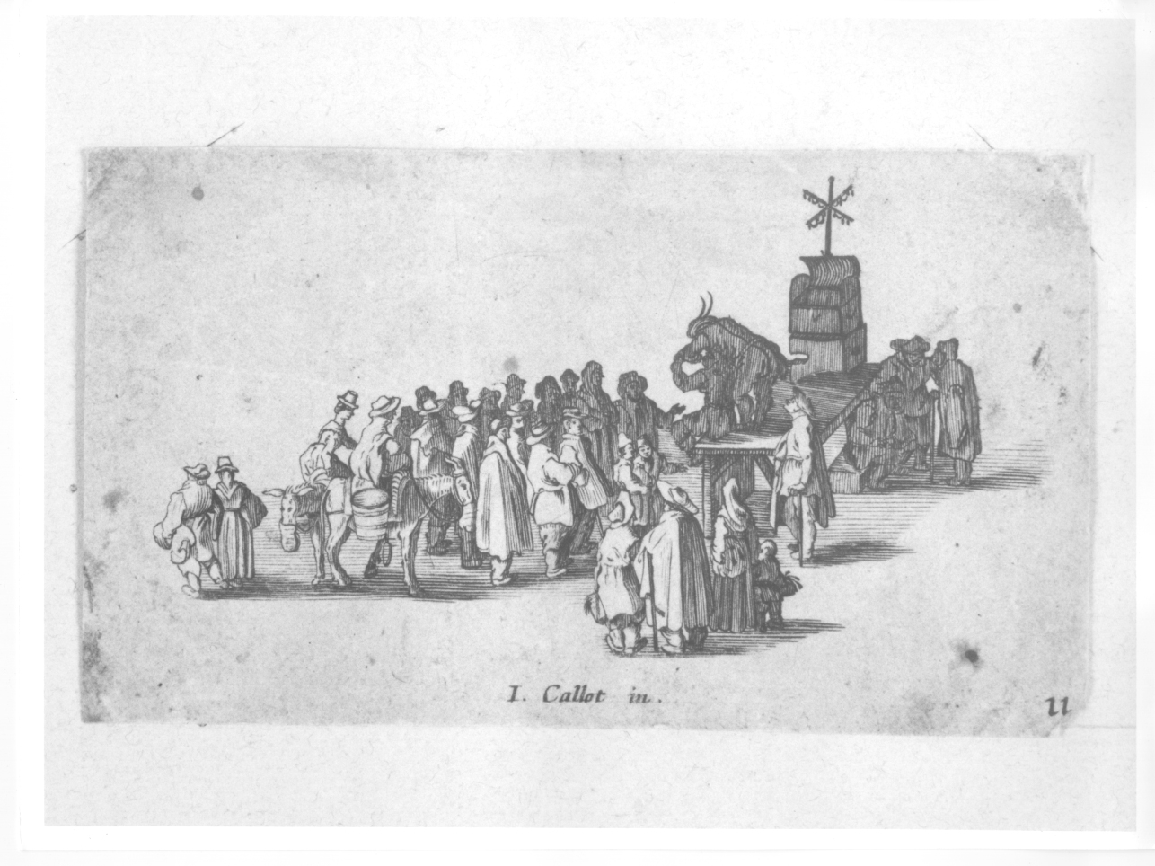 il cavadenti, scena di genere (stampa) di Callot Jacques (primo quarto sec. XVII)