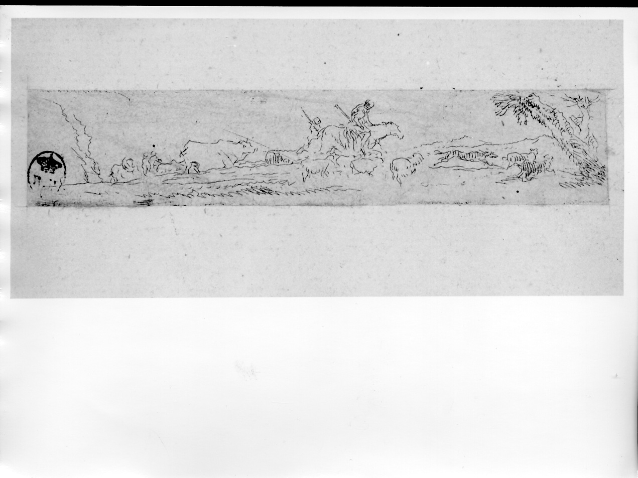scena di caccia (stampa) di Castiglione Giovanni Benedetto detto Grechetto (metà sec. XVII)