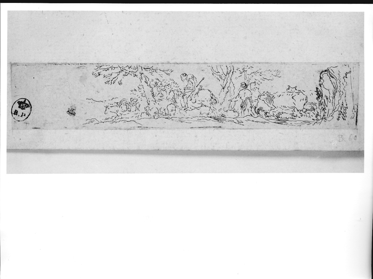 scena di caccia (stampa) di Castiglione Giovanni Benedetto detto Grechetto (metà sec. XVII)