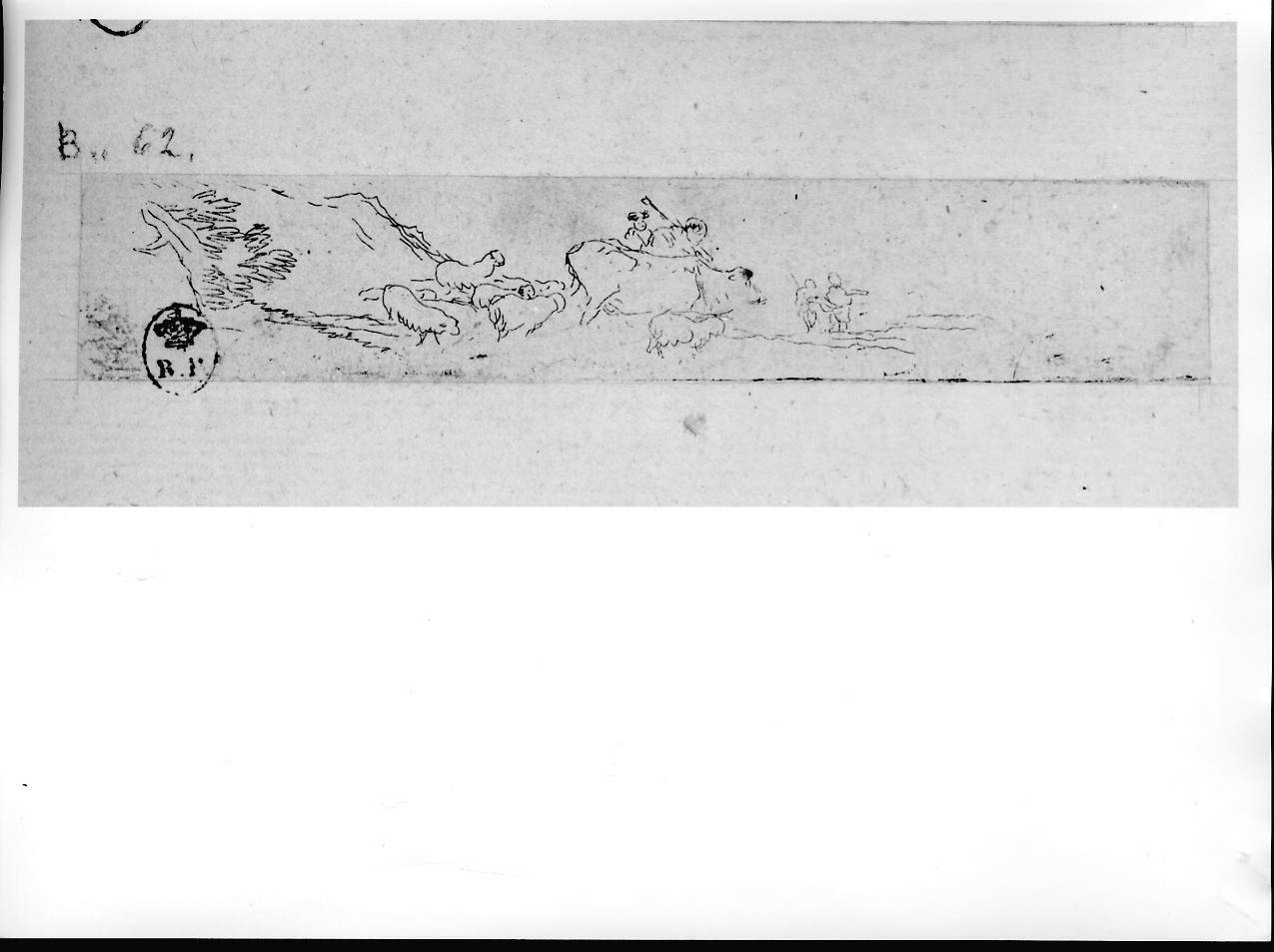 scena pastorale (stampa) di Castiglione Giovanni Benedetto detto Grechetto (metà sec. XVII)