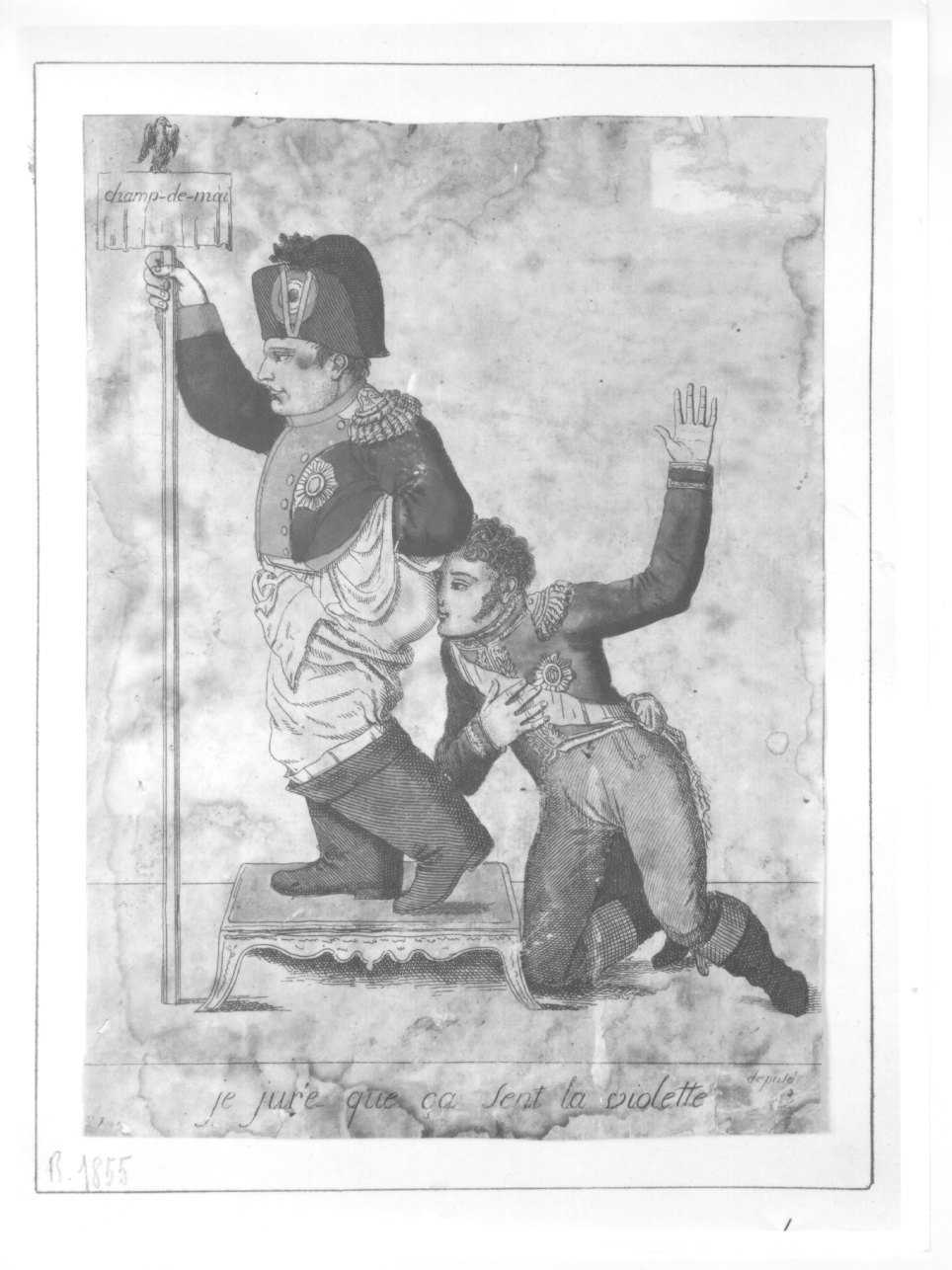 scena satirica contro Napoleone Bonaparte (stampa) - ambito francese (primo quarto sec. XIX)