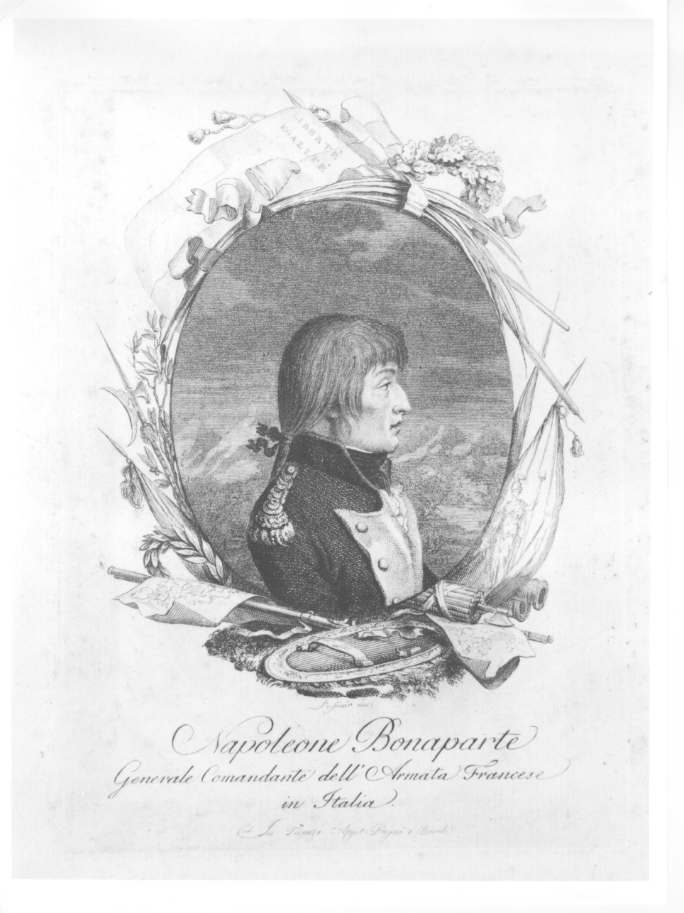 ritratto a mezzo busto di Napoleone Bonaparte (stampa) di Lasinio Carlo (attribuito) (fine sec. XVIII)
