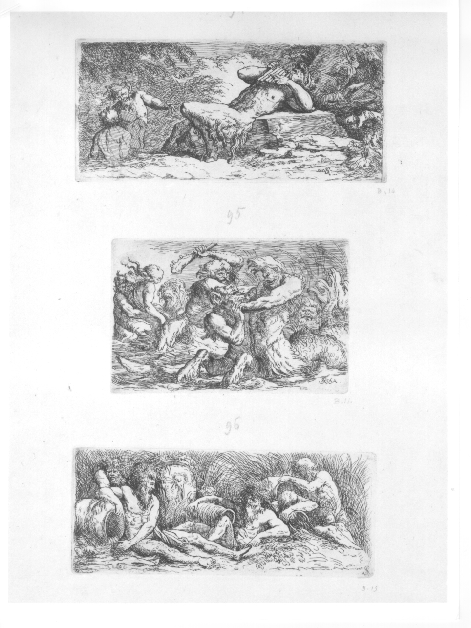 combattimento fra tritoni (stampa) di Rosa Salvatore (terzo quarto sec. XVII)