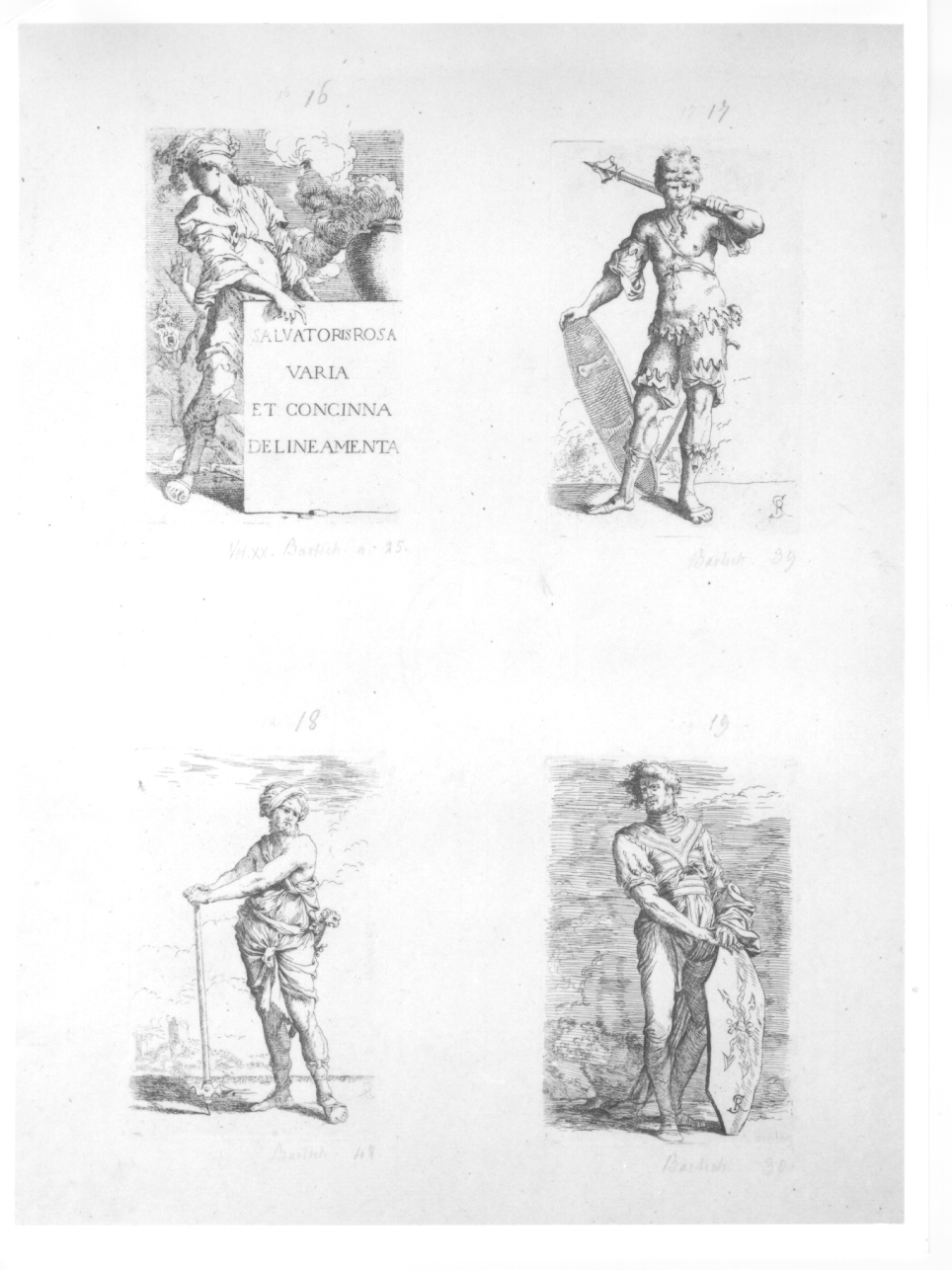 figure maschili (stampa) di Rosa Salvatore (terzo quarto sec. XVII)
