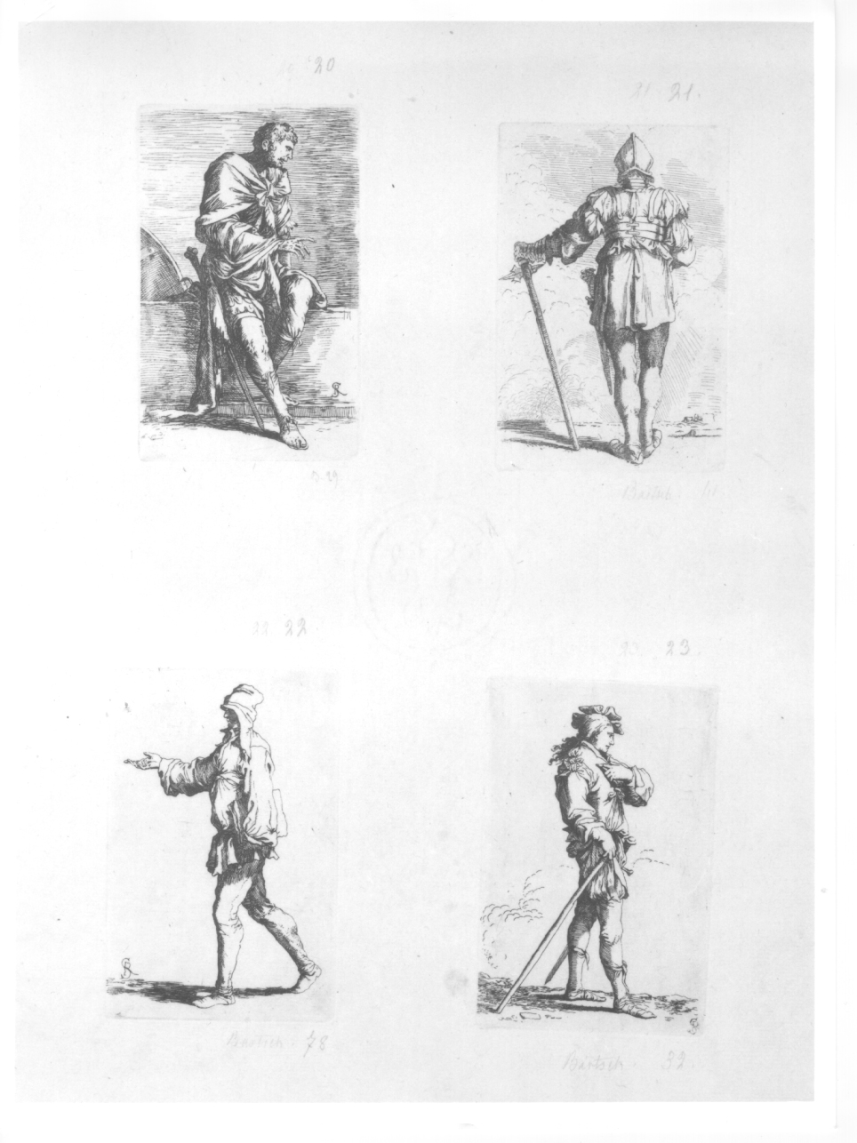 figure maschili (stampa) di Rosa Salvatore (terzo quarto sec. XVII)