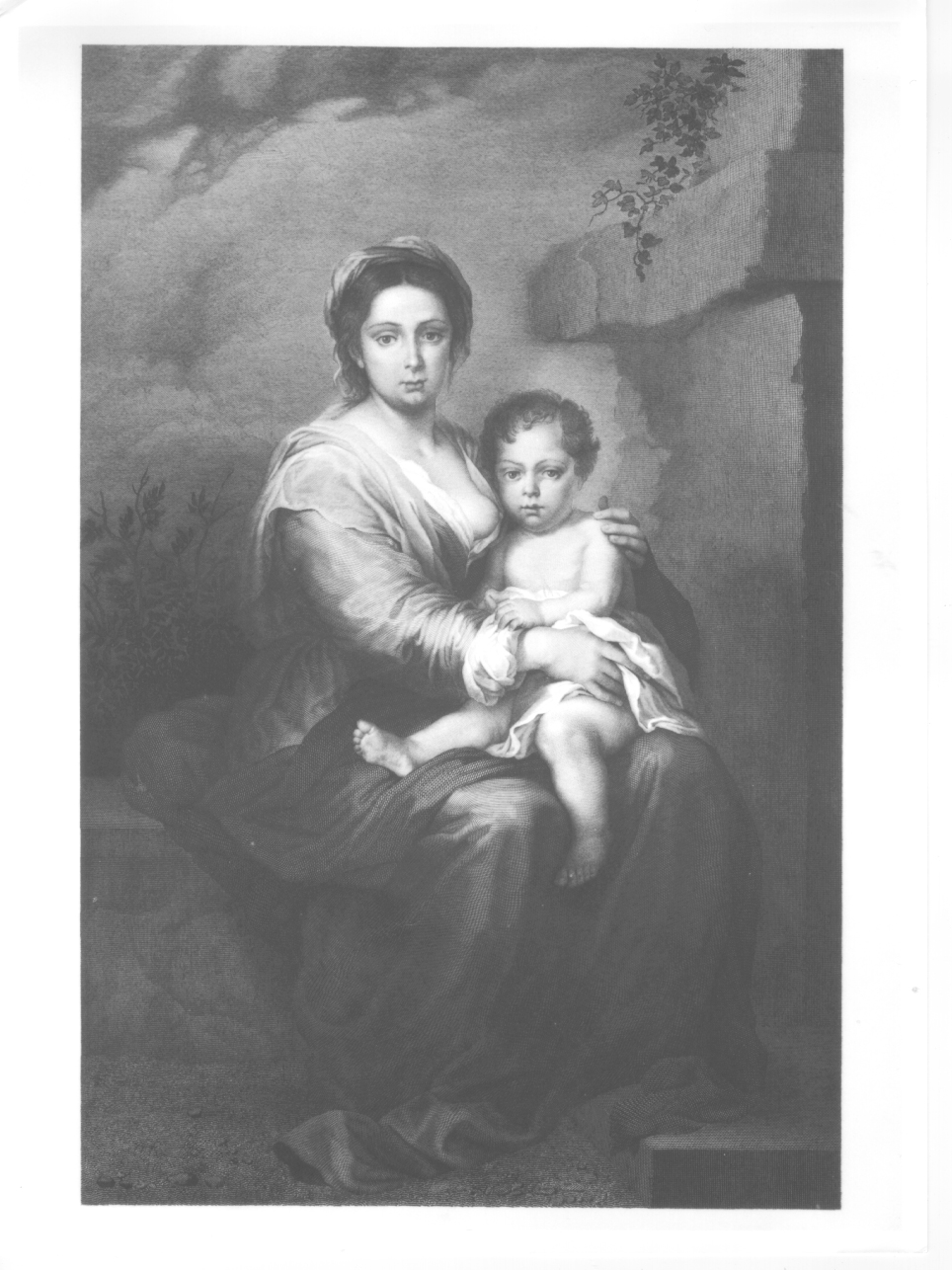 Madonna con Bambino (stampa) di Di Bartolo Francesco (ultimo quarto sec. XIX)