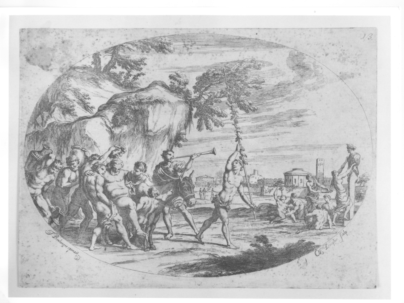 scena bacchica (stampa) di Dauphin Oliviero, Boulanger Giovanni (terzo quarto sec. XVII)