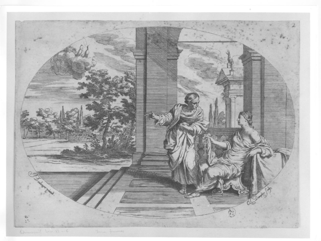 scena mitologica (stampa) di Dauphin Oliviero, Boulanger Giovanni (terzo quarto sec. XVII)