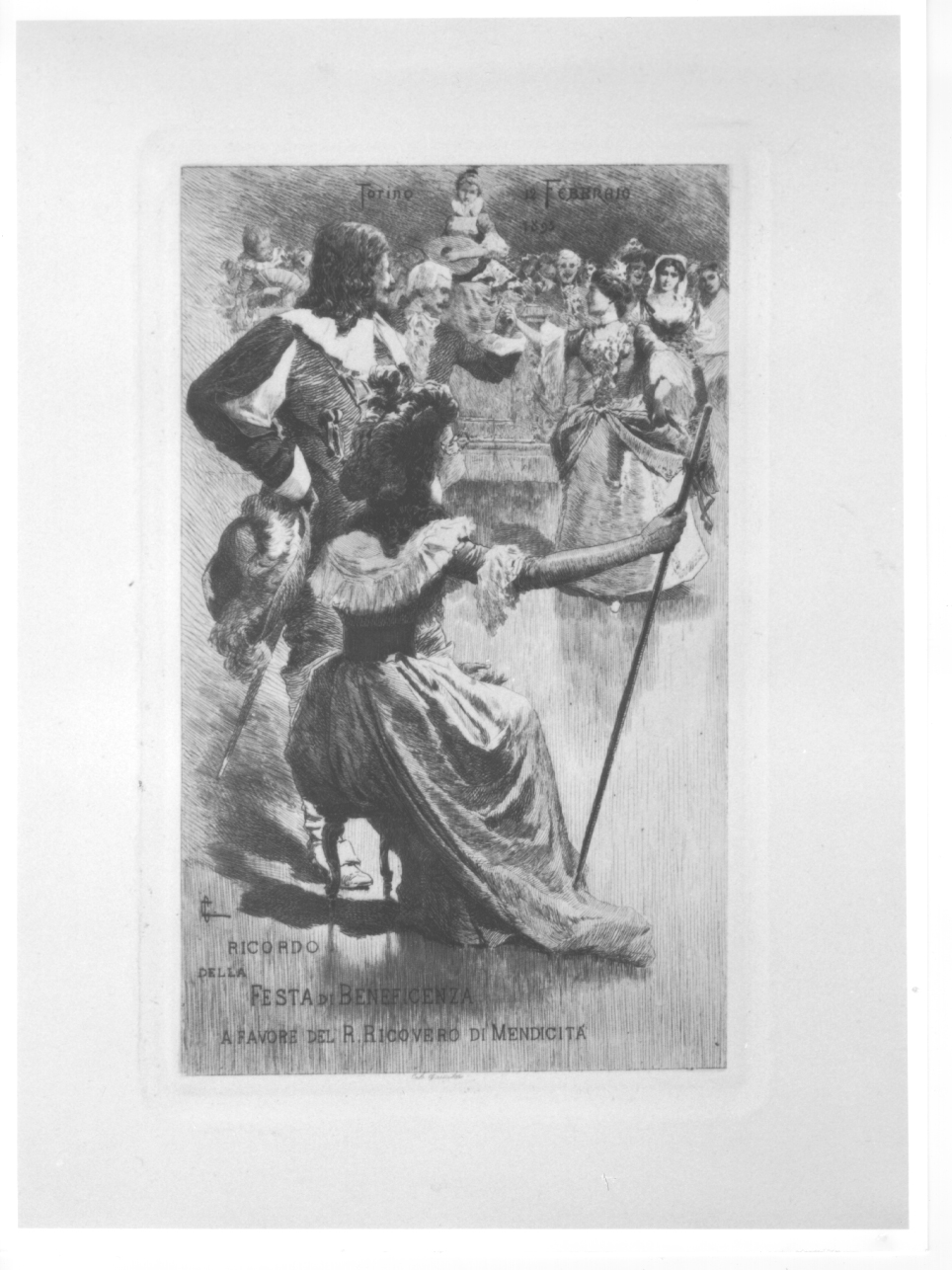 festa da ballo (stampa) di Chessa Carlo (fine sec. XIX)
