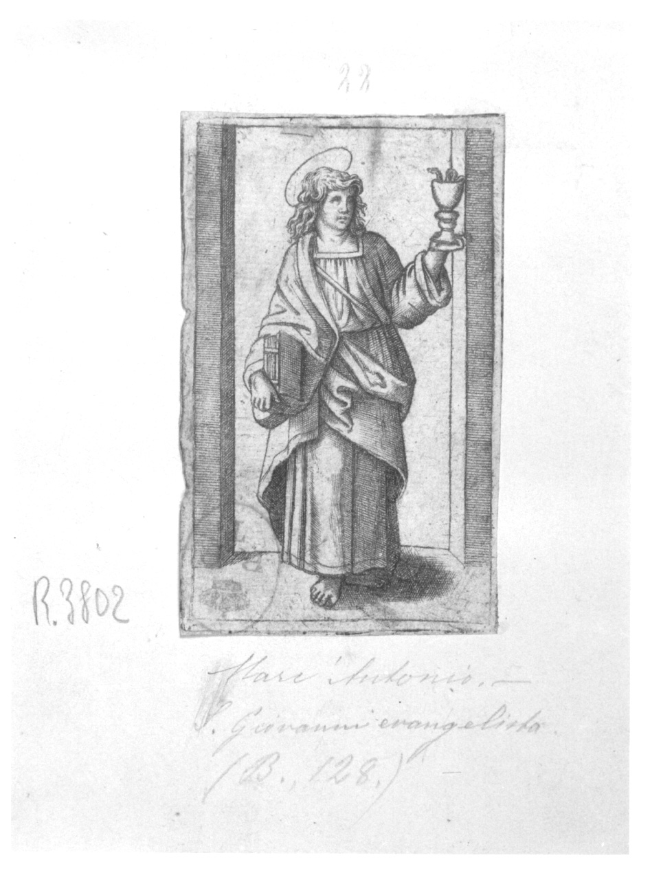 San Giovanni Evangelista, San Giovanni Evangelista (stampa) di Raimondi Marcantonio (prima metà sec. XVI)