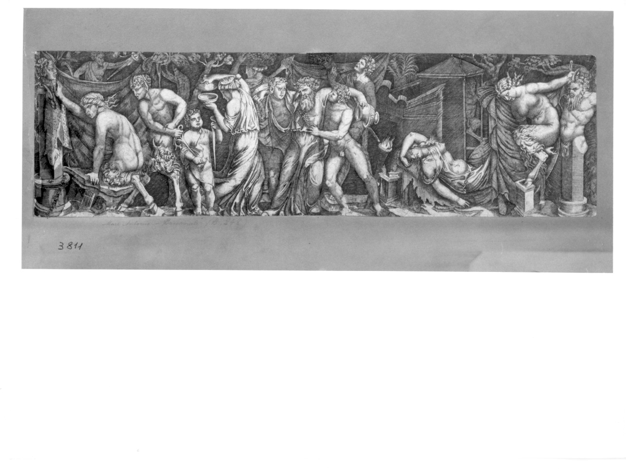 Baccanale, baccanale (stampa) di Raimondi Marcantonio (prima metà sec. XVI)