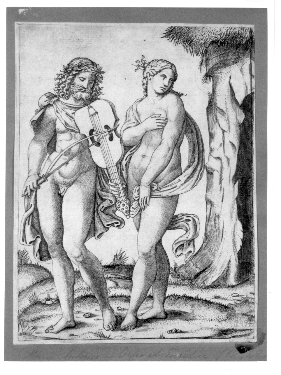 Orfeo ed Euridice, Orfeo ed Euridice (stampa) di Raimondi Marcantonio (inizio sec. XVI)