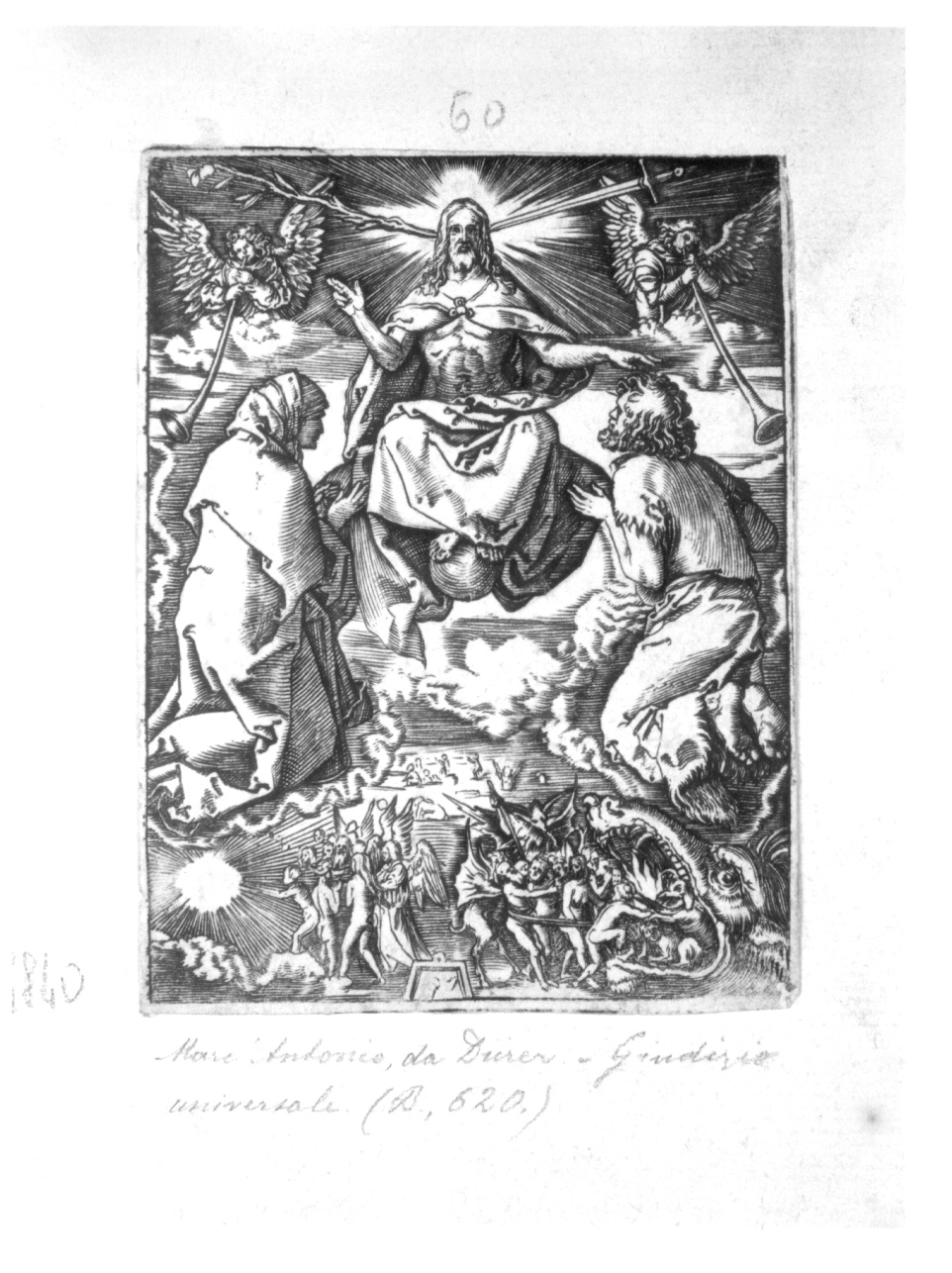 Giudizio universale, Giudizio Universale (stampa) di Raimondi Marcantonio, Durer Albrecht (prima metà sec. XVI)