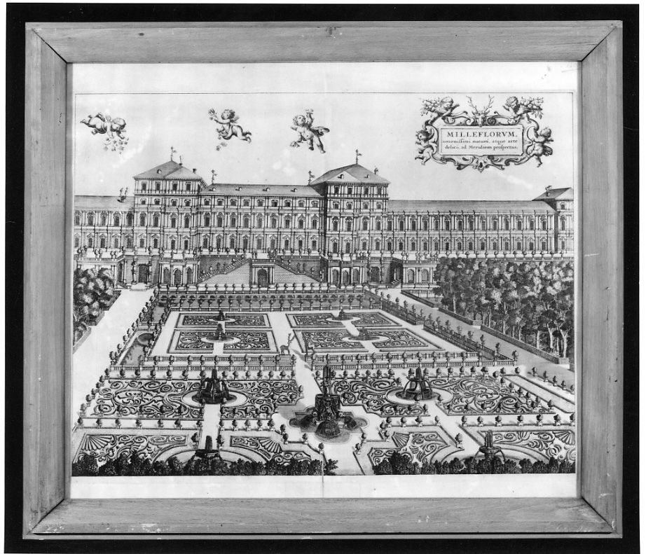 veduta del castello di Mirafiori (stampa, elemento d'insieme) di Borgonio Giovanni Tommaso (ultimo quarto sec. XVII)