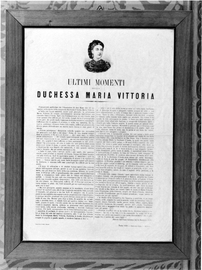 ritratto a mezzo busto di Maria Vittoria Dal Pozzo della Cisterna (stampa) - ambito piemontese (ultimo quarto sec. XIX)