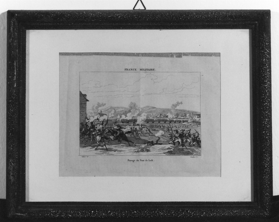 battaglia al ponte di Lodi (stampa) di Martinet Pierre, Pranche (inizio sec. XIX)