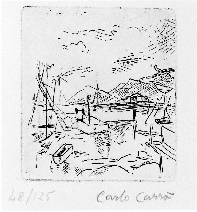 paesaggio marino (stampa) di Carrà Carlo (terzo quarto sec. XX)