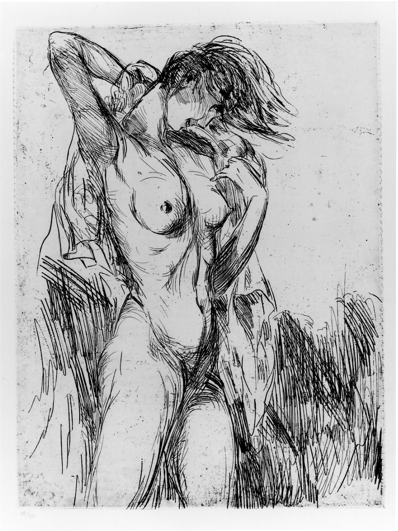 figura femminile nuda (stampa) di Gariazzo Pier Antonio (secondo quarto sec. XX)