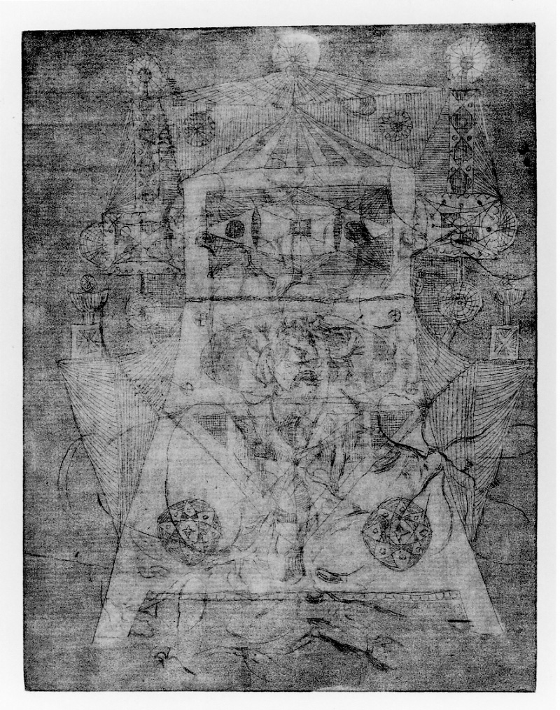 composizione astratta (stampa) di Bolla Piero (metà sec. XX)