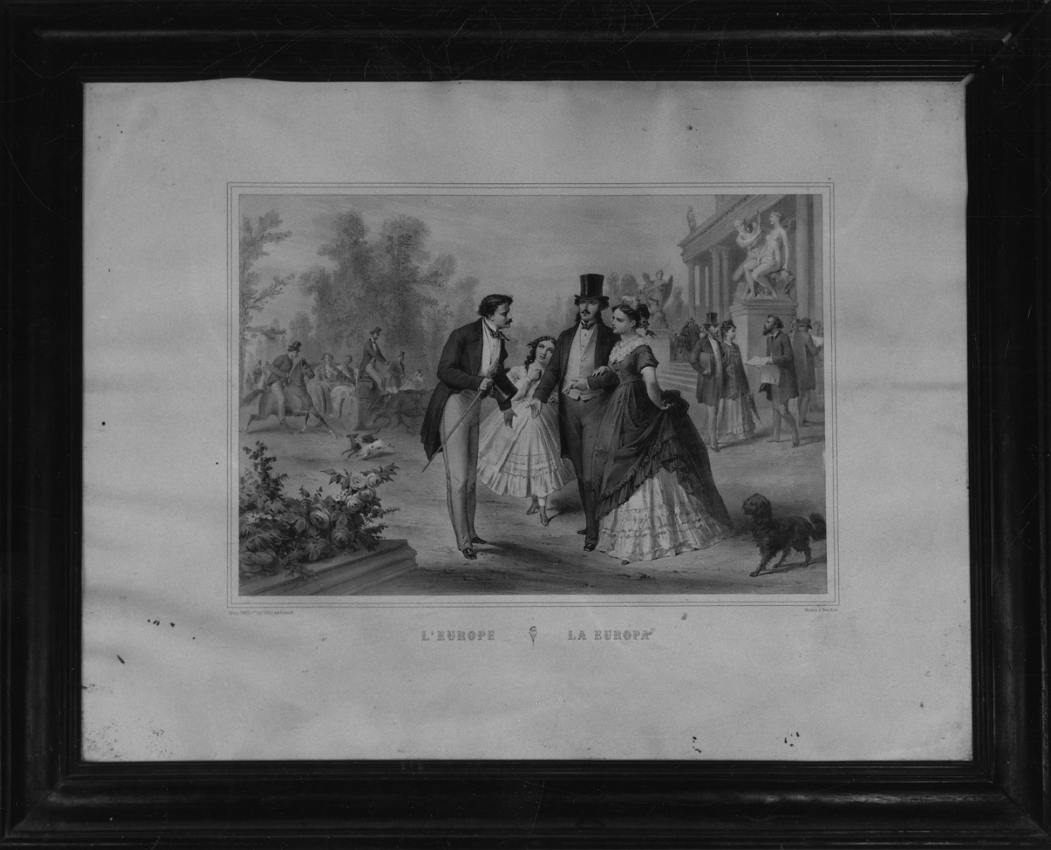 L'Europe/ La Europa, allegorie dei quattro continenti: Europa (stampa, elemento d'insieme) - ambito francese (ultimo quarto sec. XIX)