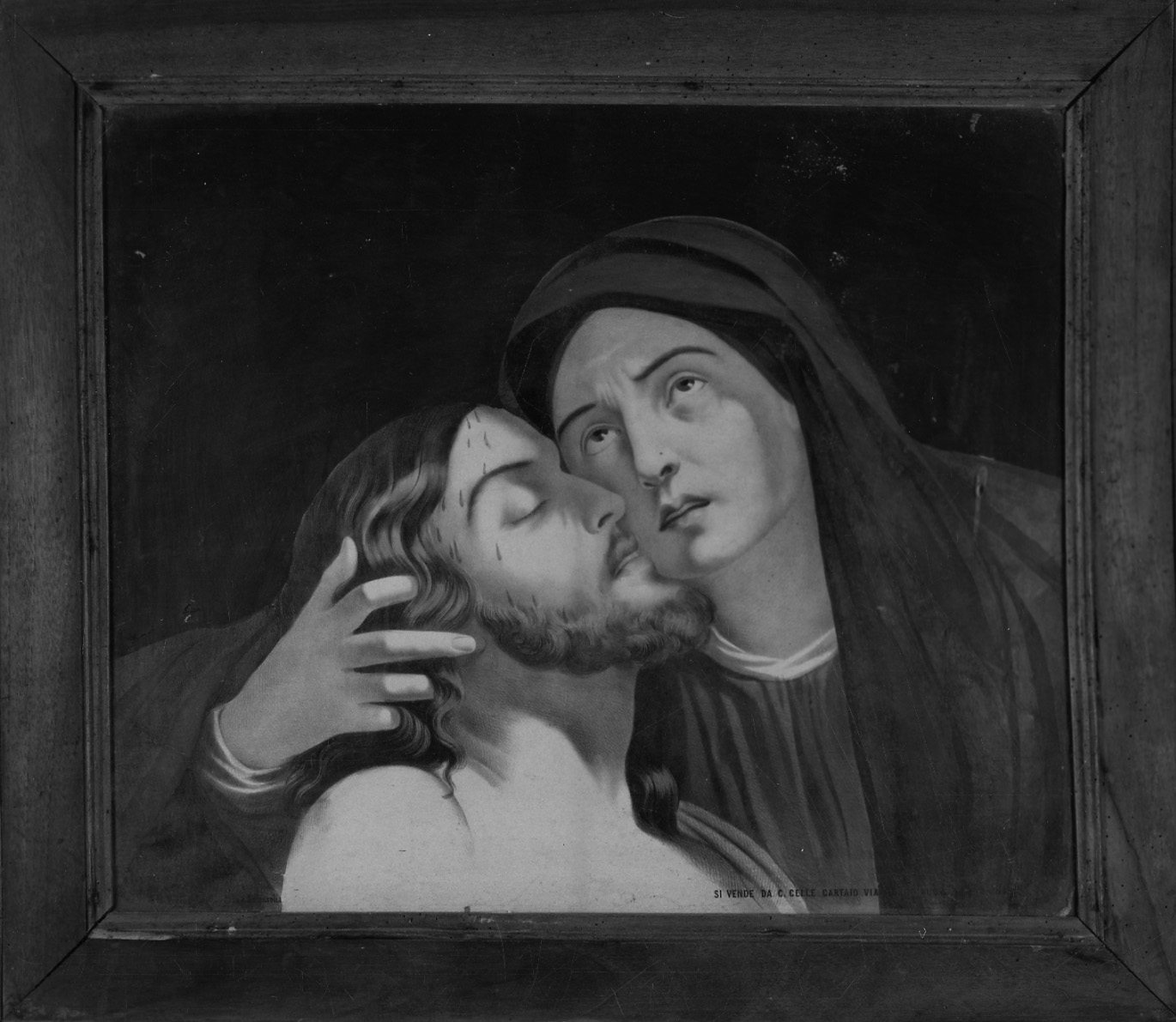 Pietà (stampa a colori) di Giordana G, Salussola M (prima metà sec. XX)