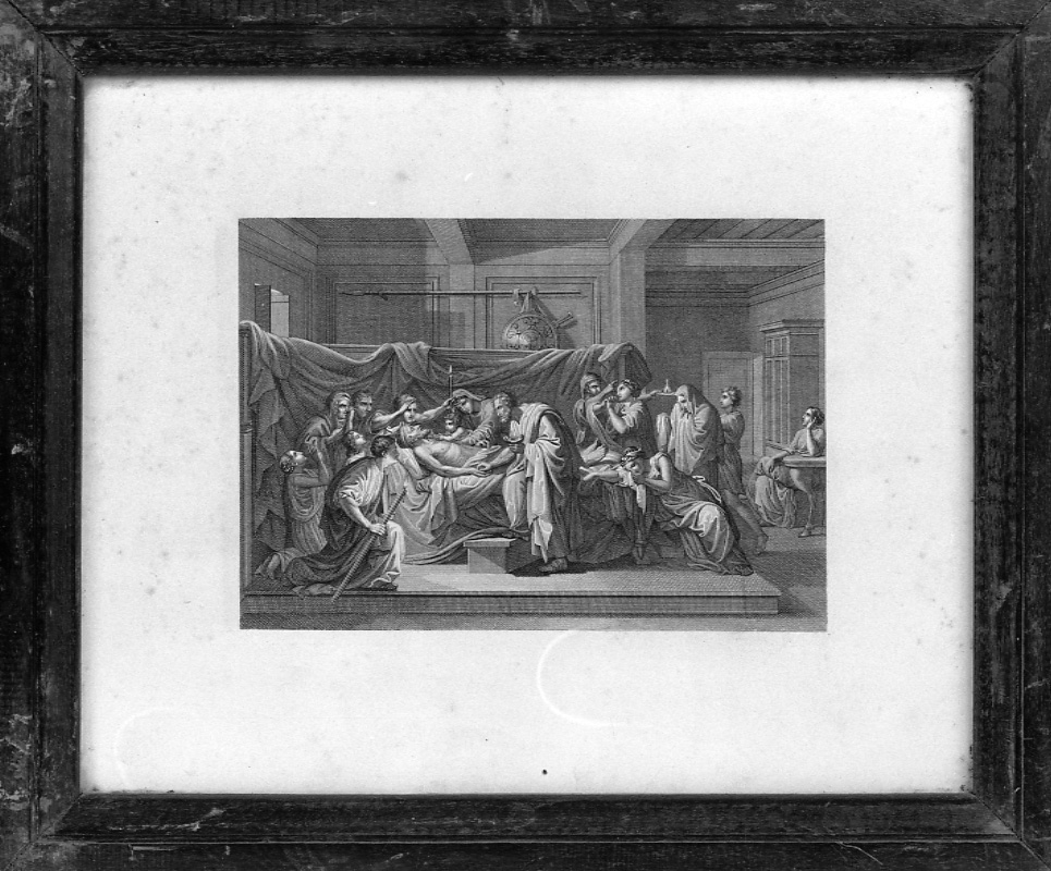 morte di Lazzaro (stampa, elemento d'insieme) - ambito italiano (inizio sec. XIX)