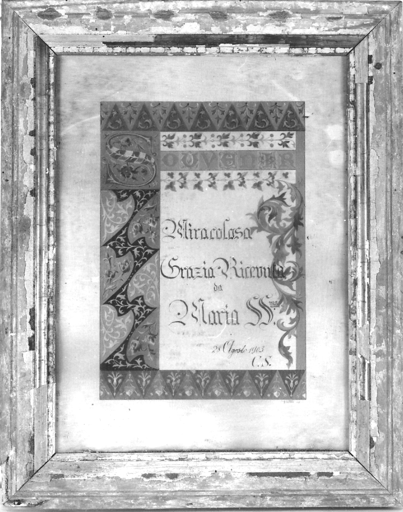 ex voto (stampa a colori) - ambito italiano (inizio sec. XX)