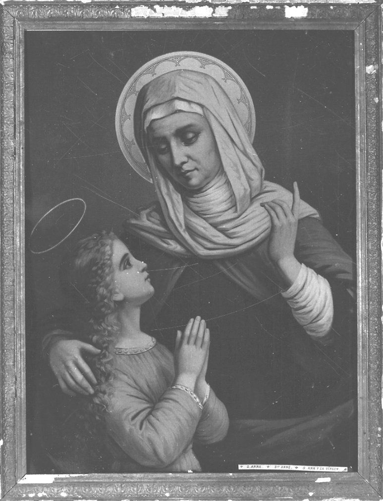 educazione di Maria Vergine (stampa a colori) - ambito piemontese (fine/inizio secc. XIX/ XX)