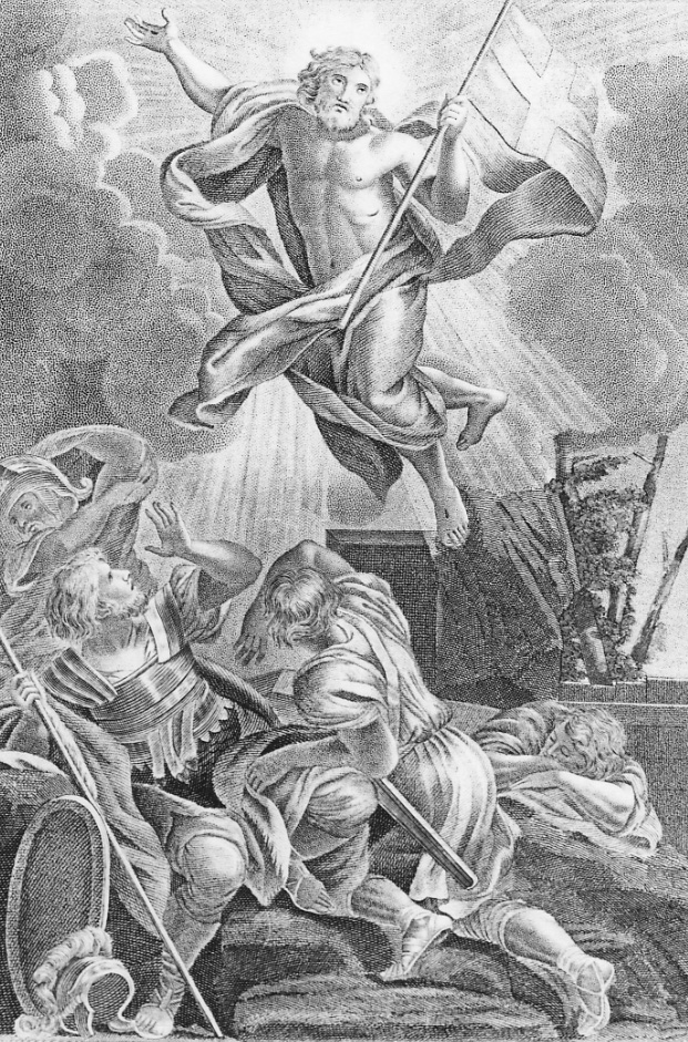 Cristo risorto (stampa) di Cattaneo C (sec. XIX)
