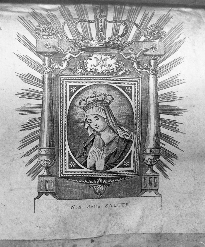 Madonna orante (stampa) - ambito veneto (sec. XIX)