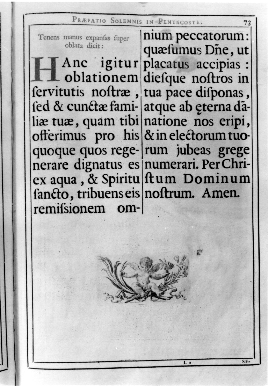angioletto con palma e giglio (stampa) di Frey Jakob, Passeri Giuseppe (secondo quarto sec. XVIII)