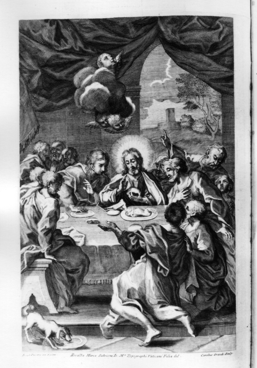 ultima cena (stampa) di Grandi Carlo, Passeri Giuseppe, Salvioni Rosalba Maria (secondo quarto sec. XVIII)