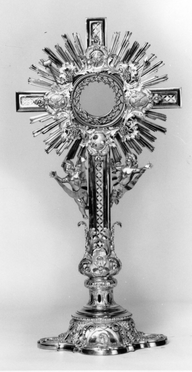 ostensorio - a raggiera, opera isolata - bottega piemontese (metà sec. XVIII)