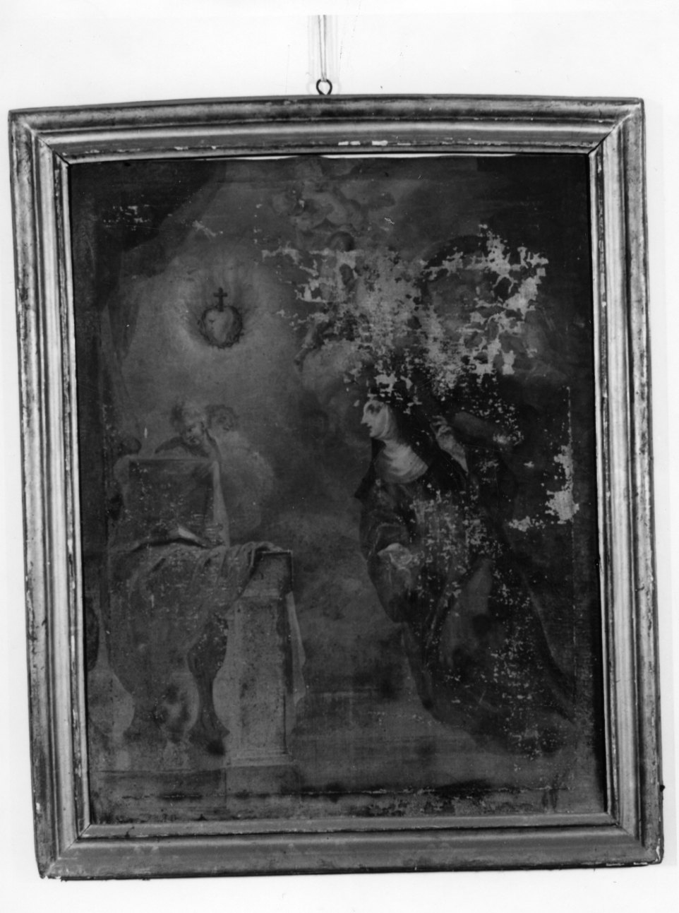 Santa Teresa d'Avila ha la visione del Sacro Cuore (dipinto, opera isolata) - ambito piemontese (secc. XVIII/ XIX)