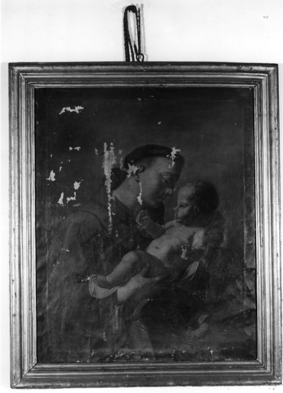 Sant'Antonio da Padova con il bambino (dipinto, opera isolata) - ambito piemontese (prima metà sec. XIX)
