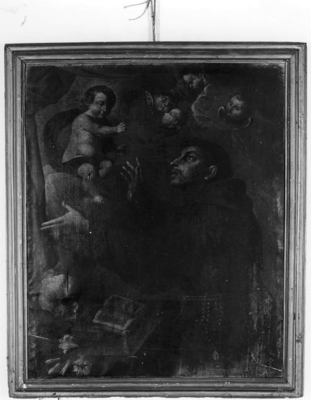 apparizione di Gesù Bambino a Sant'Antonio da Padova (dipinto, opera isolata) - ambito piemontese (sec. XVII)