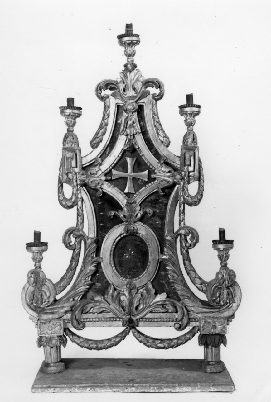 candelabro per esposizione eucaristica, serie - bottega piemontese (primo quarto sec. XIX)
