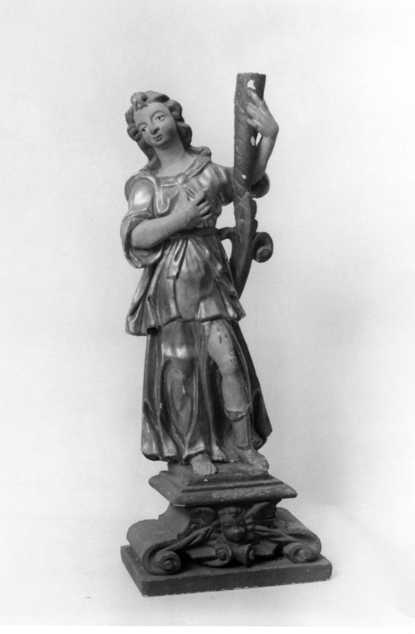 angelo (candelabro - a statua, serie) - bottega piemontese (secc. XVII/ XVIII)