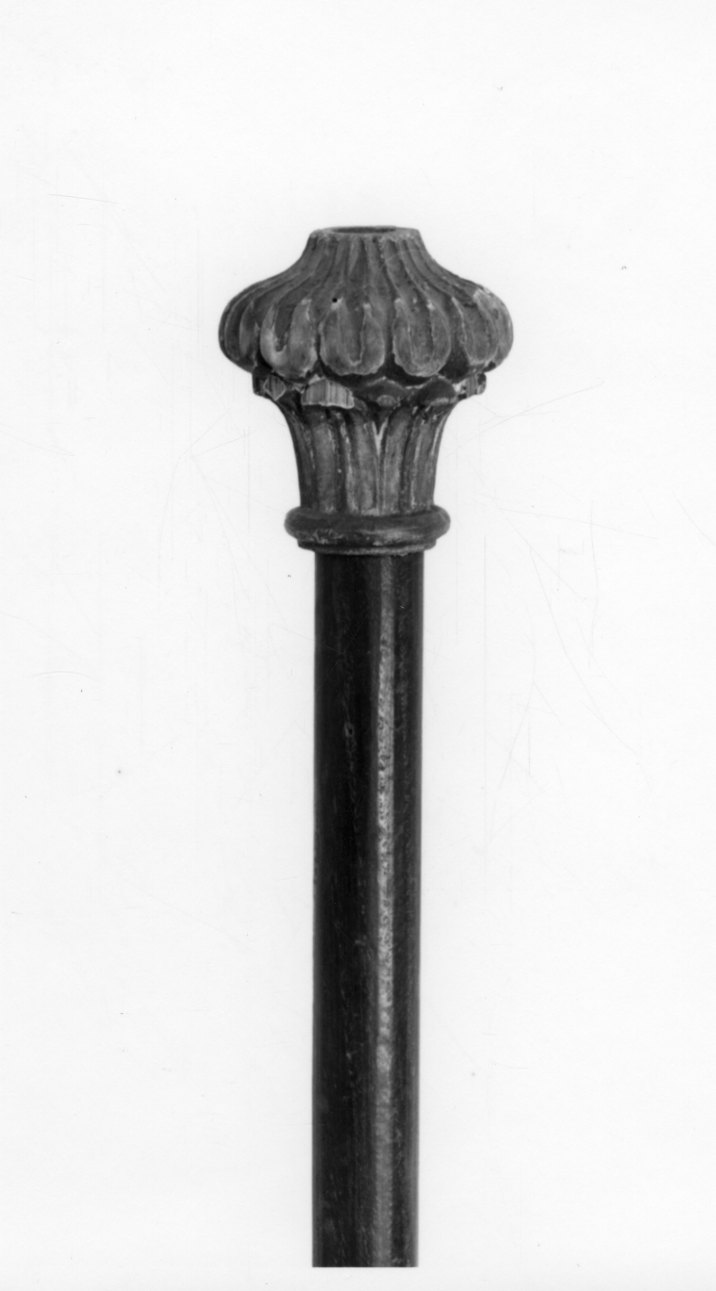 mazza processionale, opera isolata - bottega piemontese (seconda metà sec. XVIII)