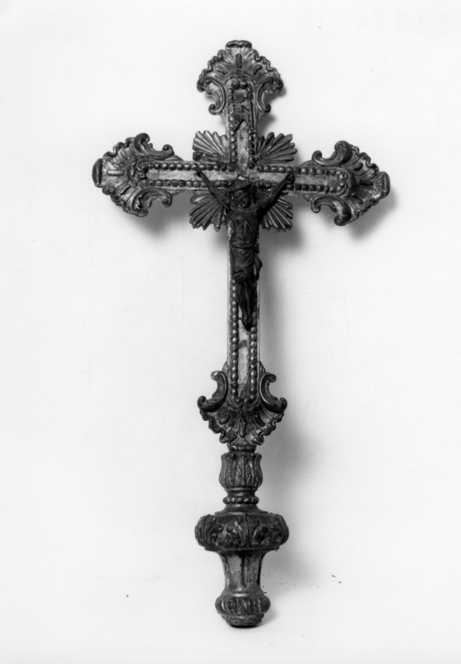 Cristo crocifisso (croce processionale, opera isolata) - bottega piemontese (seconda metà sec. XVIII)