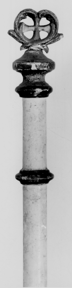 mazza processionale, serie - bottega piemontese (prima metà sec. XIX)