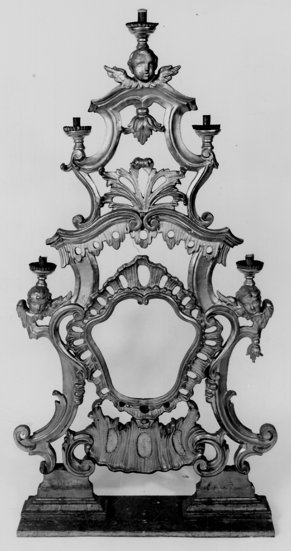 candelabro per esposizione eucaristica, serie - bottega piemontese (sec. XVIII)