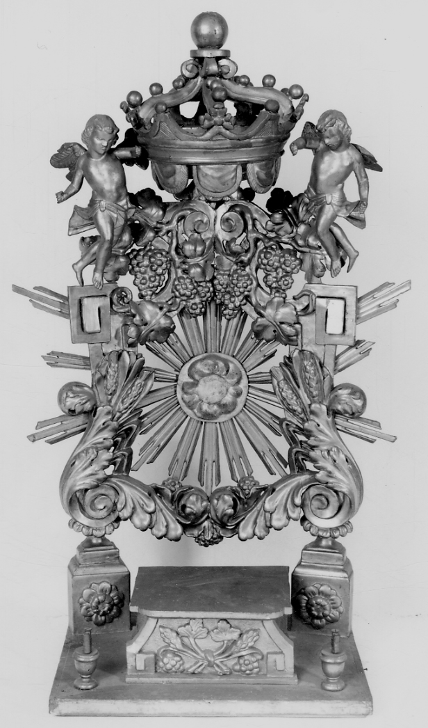 tronetto per esposizione eucaristica, opera isolata - bottega piemontese (secc. XVIII/ XIX)