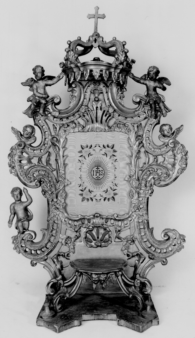 tronetto per esposizione eucaristica, opera isolata - bottega piemontese (sec. XVIII)
