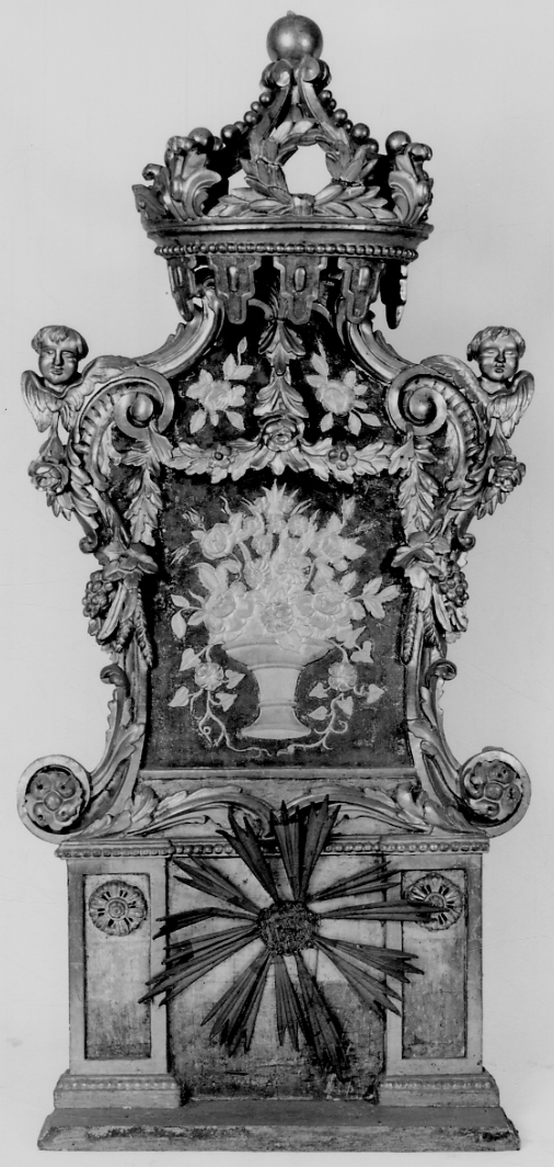 tronetto per esposizione eucaristica, opera isolata - bottega piemontese (sec. XVIII)