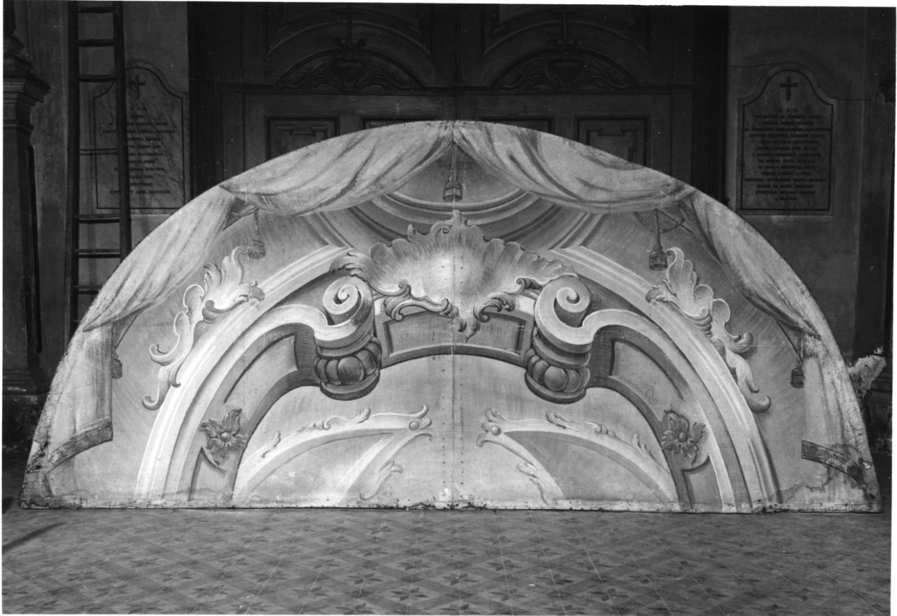 motivi decorativi architettonici (dipinto, elemento d'insieme) - ambito piemontese (sec. XVIII)