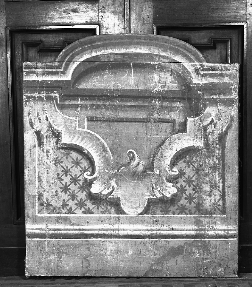 motivi decorativi architettonici (dipinto, elemento d'insieme) - ambito piemontese (sec. XVIII)